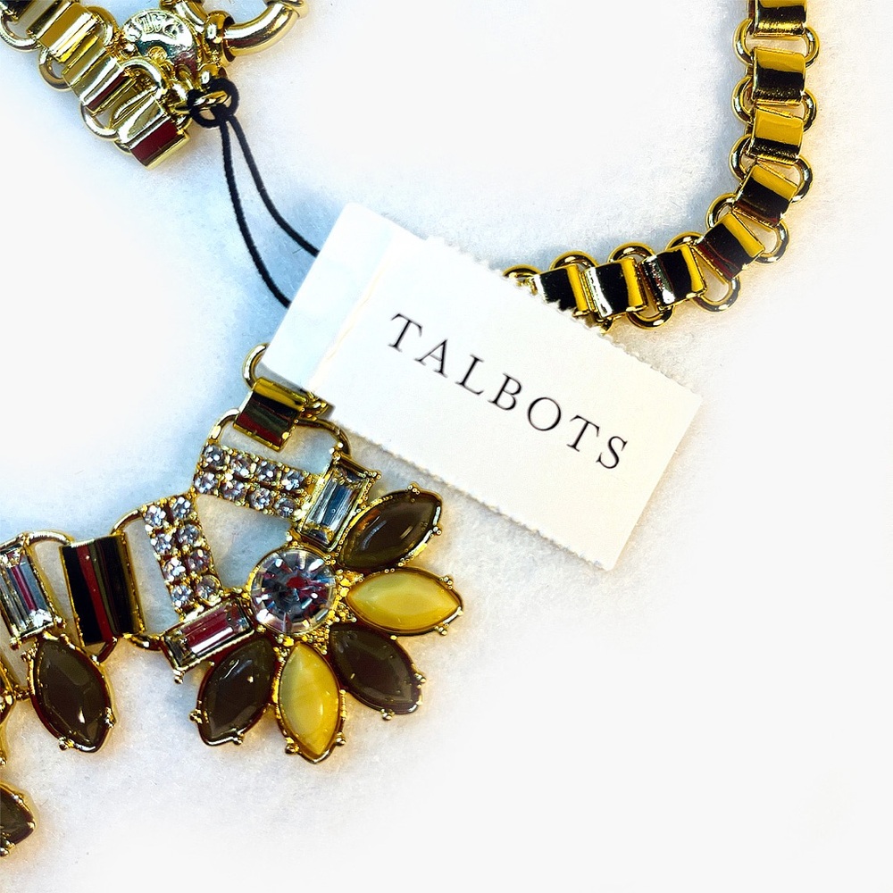 Talbots Gold Floral Book Chain Necklace - Picture 4 of 9